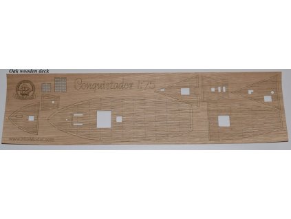 Heller Conquistador 1:75, HiSModel, deck beech 01