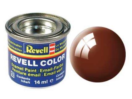 Barva Revell emailová - 32180: leská blátivě hnědá (mud brown gloss)
