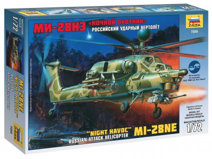 Model Kit vrtulník 7255 - MIL MI-28N Russian Helicopter (1:72)