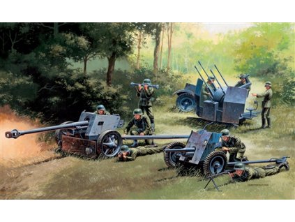 Model Kit military 7026 - GERMAN GUNS SET: PAK35-PAK40-FLAK38 (1:72)