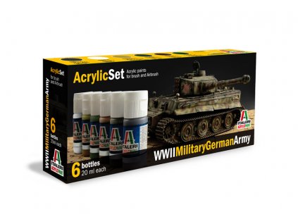 Sada akrylových barev 433AP - WWII Military German Army 6 ks
