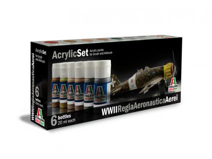 Sada akrylových barev 437AP - WWII AEREI REGIA AERONAUTICA 6 ks