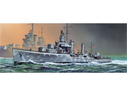 Model Kit loď 1021 - U.S.S. BUCHANAN DDG-484 GLEAVES CLASS DESTROYER 1942 (SMART KIT) (1:350)