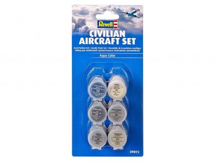Sada barev Aqua Color 39072 - Civilian Aircraft Set (6 x 5ml)