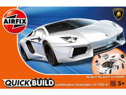 Quick Build auto J6019 - Lamborghini Aventador - bílá