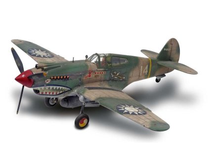Plastic ModelKit MONOGRAM letadlo 5209 - P-40B Tiger Shark (1:48)
