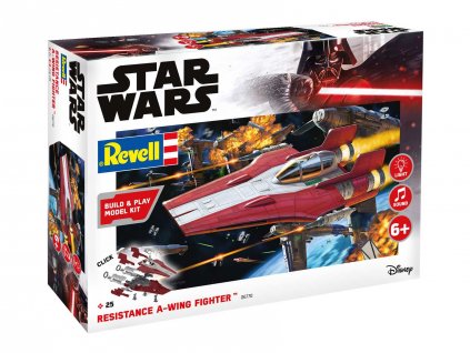 Build & Play SW 06770 - Resistance A-wing Fighter, red (světelné a zvukové efekty) (1:44)