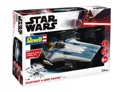 Build & Play SW 06773 - Resistance A-wing Fighter, blue (světelné a zvukové efekty) (1:44)