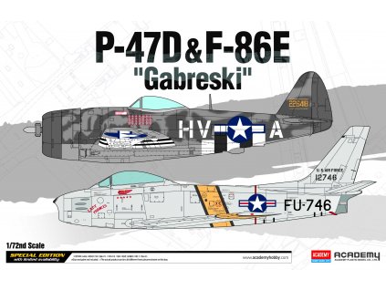 Model Kit letadlo 12530 - P-47D & F-86E "Gabreski" LE: (1:72)