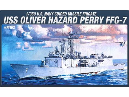 Model Kit loď 14102 - USS OLIVIER HAZARD PERRY FFG-7 (1:350)