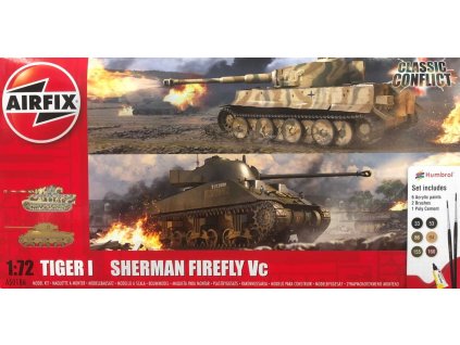Gift Set tanky A50186 - Classic Conflict Tiger 1 vs Sherman Firefly (1:72)