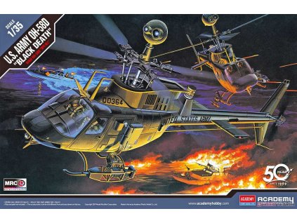 Model Kit vrtulník 12131 - U.S ARMY OH-58D "BLACK DEATH" (1:35)