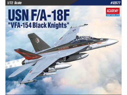 Model Kit letadlo 12577 - USN F/A-18F "VFA-154 Black Knight" (1:72)
