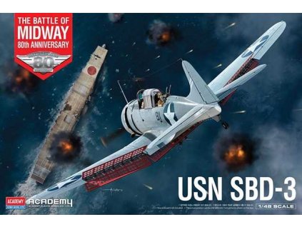 Model Kit letadlo 12345 - USN SBD-3 Battle of Midway (1:48)