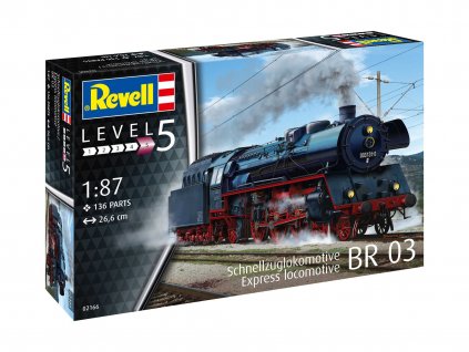Plastic ModelKit lokomotiva 02166 - Standard express locomotive 03 class with tender (1:87)