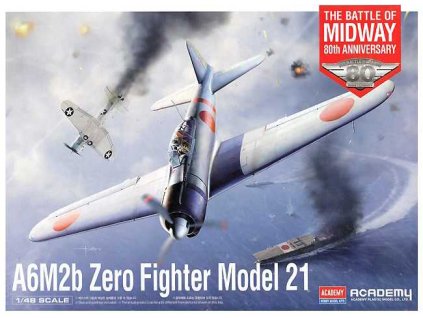 Model Kit letadlo 12352 - A6M2b Zero Fighter Modrel 21 "Battle of Midway"  (1:48)