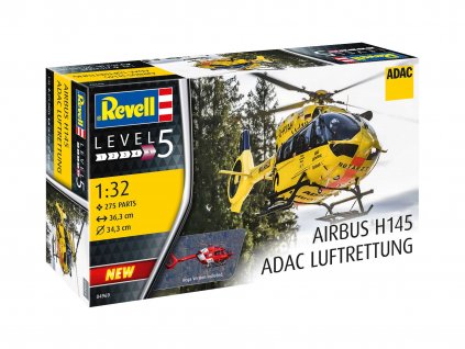 Plastic ModelKit vrtulník 04969 - H145 "ADAC/REGA" (1:32)