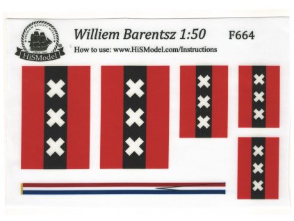 Kolderstok Willem Barentsz 1:50, HiSModel - flags 01