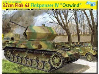 Model Kit tank 6550 - 3.7cm FLAK 43 FLAKPANZER IV "OSTWIND" (SMART KIT) (1:35)
