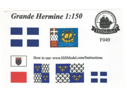 Heller Grande Hermine 1:150, HiSModel - the flags 01