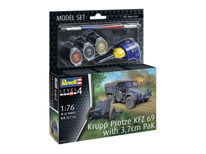 ModelSet military 63344 - Krupp Protze Kfz 69 with 3.7cm Pak (1:76)