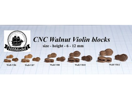 HiSModel - Violin walnut  blocks 01