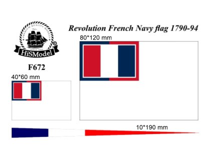 Flag of French Revolution Navy 1790-94, HiSModel - flags 01