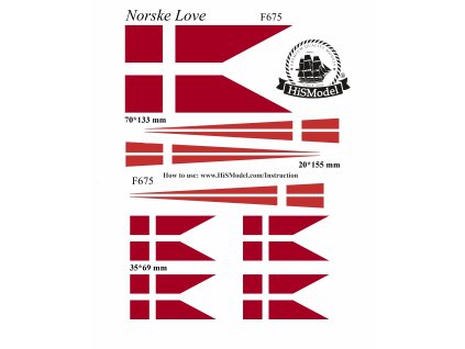 Billing Boats Norske Love 1:75, HiSModel - flags 03