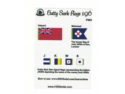 Revell Cutty Sark 1:96- HiSModel - flags 1