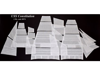 Revell USS Constitution 1:96, HiSModel - set of sails 01