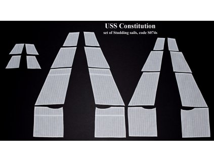 Revell USS Constitution 1:96, HiSModel - set of Studding sails 01