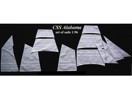 USS Alabama - set of sails