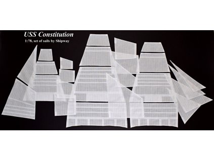 Model Shipways Constitution 1:76, HiSModel - set of sails 10