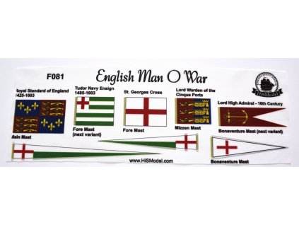 HiSModel - English Man O War  - Flags 01