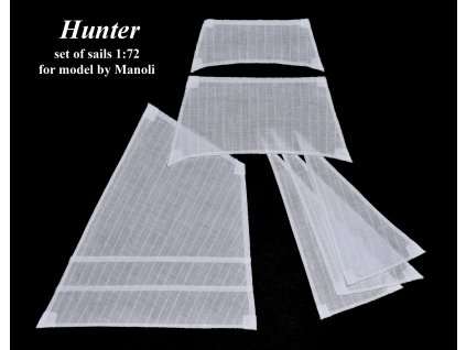Mamoli Hunter 1:72, HiSModel - set of sails,