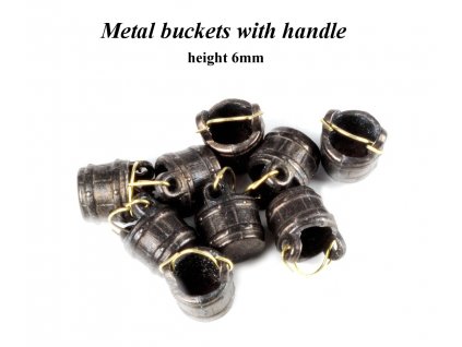 HiSModel - Metal buckets with handle, height 6mm