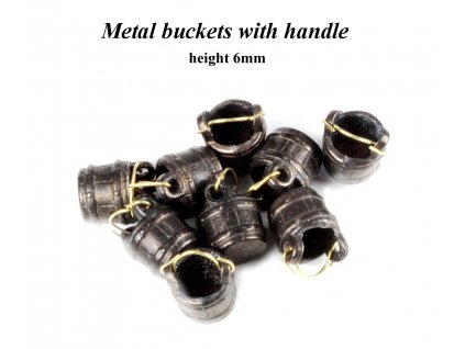 HiSModel - Metal buckets with handle, height 6mm