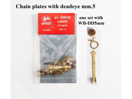 Amati - Brass chain plates with DD5mm - HiSModel 01