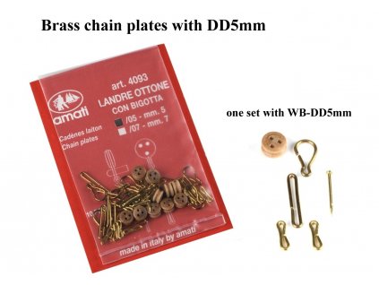 Amati - Brass chain plates with DD5mm - HiSModel 01