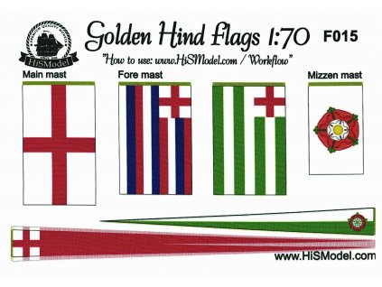 IMAI Golden Hind 1:70 - HiSModel - flags 01