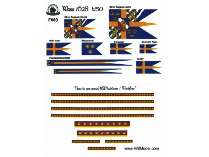 Airfix, Revell Wasa 1:150 - HiSModel - flags 01
