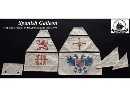 IMAI Aoshima Spanish galleon 1:100 - HiSModel - sails 01