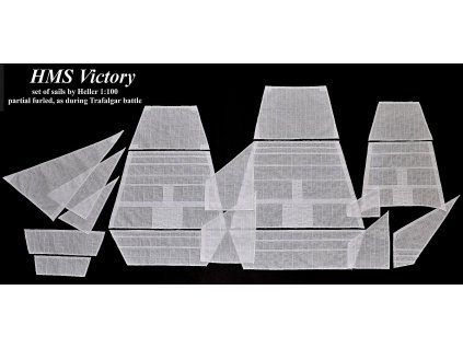 Heller HMS Victory 1:100 - HiSModel sails, plachty 01