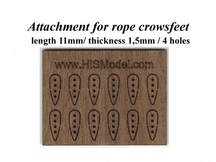 Attachment for rope crowsfeet - HiSModel- uchycení pro vějíř 01