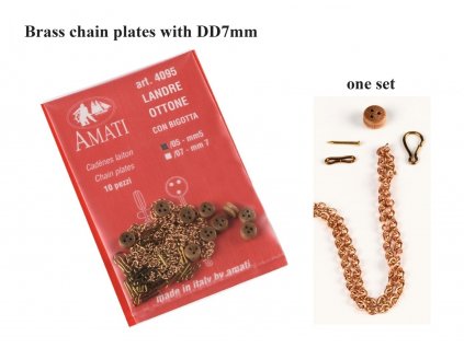 Amati - Brass chain plates with DD5mm - HiSModel 01