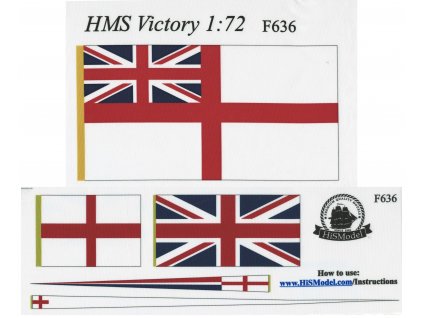 HMS Victory 1:72, HiSModel - flags 01