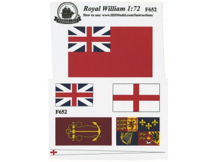 Euromodel Royal William 1:72,  HiSModel - flags 01