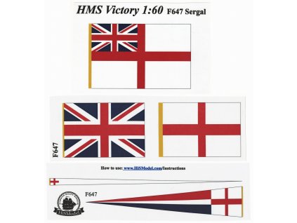Sergal HMS Victory 1:60, HiSModel - flags 01