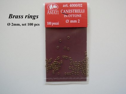 Brass Rings 2mm, set 100 pcs HiSModel