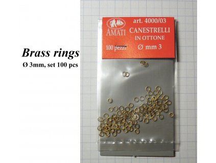 Brass Rings 3mm, set 100 pcs HiSModel